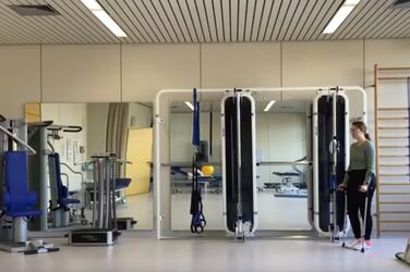 Bild Gangschulung Übungen mit Krücken