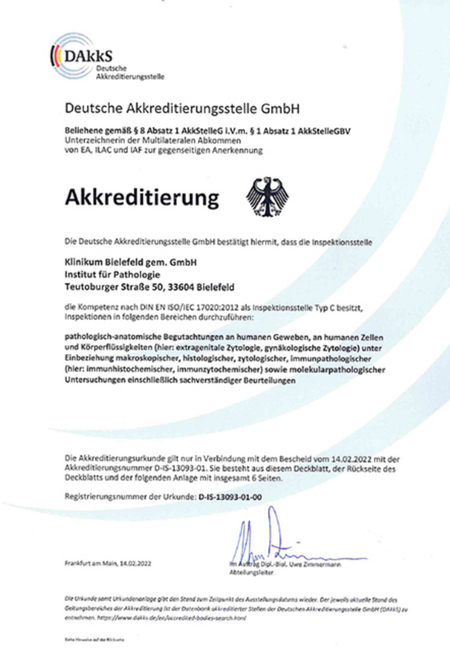 Zertifikat Akkreditierung