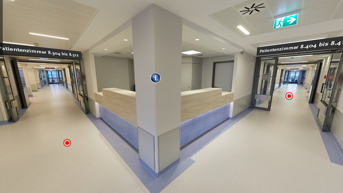 Bild empfang einer Station mit wegen nach rechts und links