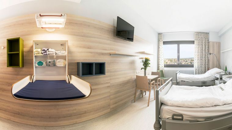 Bild von dem Wickelbereich im Patientenzimmer