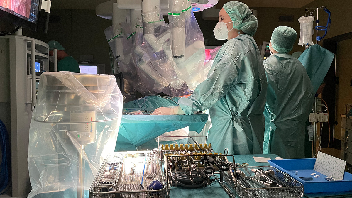 Bild bei einer Operation im roboterchirurgie Zentrum